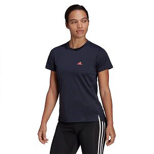 Adidas 3 Stripes Kısa Sleeve Tişört Kadın Mavi | AXOE-60813