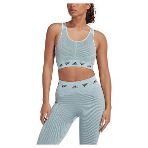 Adidas Aeroknit Light-Support Spor Sütyeni Kadın Mavi | ZMWO-83941