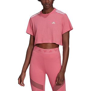 Adidas Cropped Kısa Sleeve Tişört Kadın Pembe | ALGF-42608