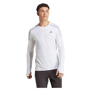 Adidas Fast Long Sleeve Tişört Erkek Beyaz | CUNG-30294