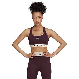 Adidas Power Medium-Support Techfit Spor Sütyeni Kadın Kırmızı | VZRL-73250