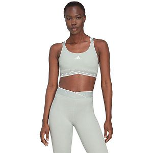 Adidas Powerimpact Medium-Support Techfit Spor Sütyeni Kadın Yeşil | GXEQ-79605