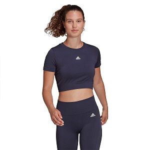 Adidas SML Fit Kısa Sleeve Tişört Kadın Mavi | PSIB-21789