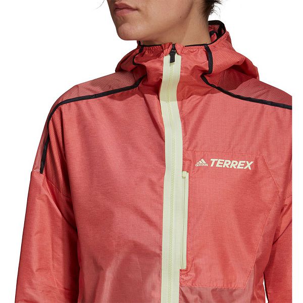 Adidas AGR Windbreaker Ceket Kadın Kırmızı | BJLG-01295