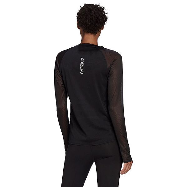 Adidas Adizero Long Sleeve Tişört Kadın Siyah | FSQR-63148