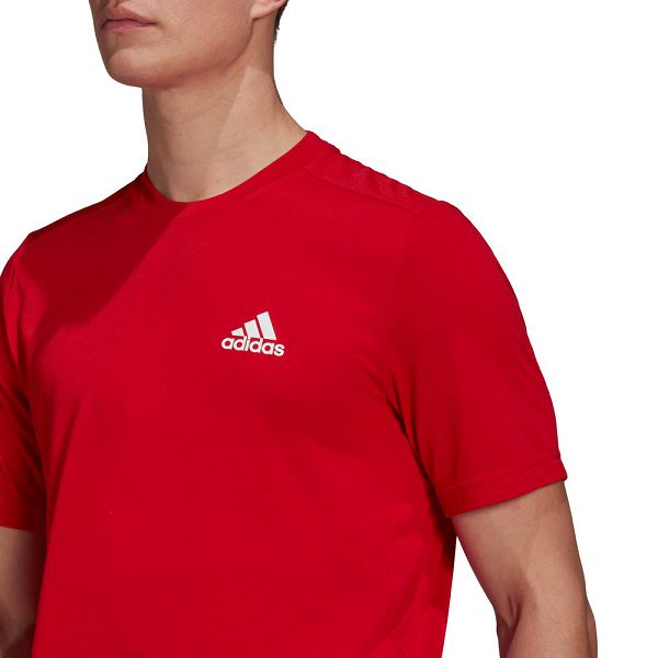 Adidas Aeroready Designed 2 Move FeelReady Spor Kısa Sleeve Tişört Erkek Kırmızı | UZMD-31705