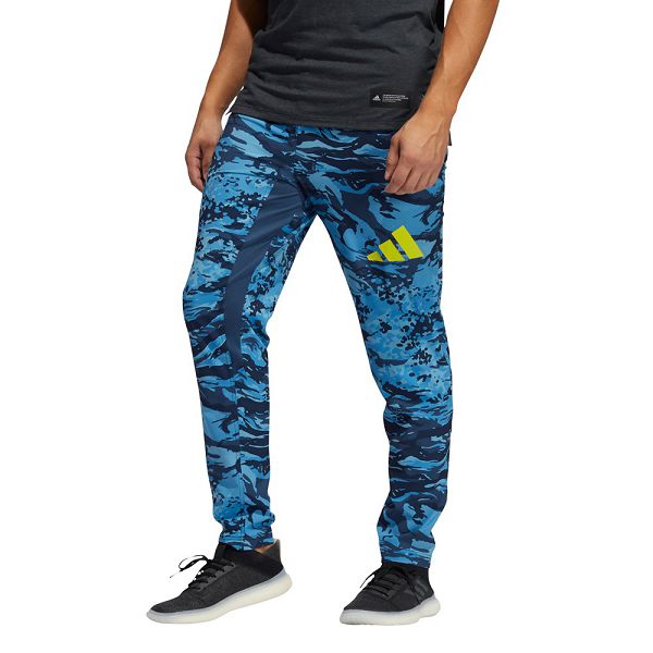 Adidas Antrenman 3 Stripes Camo Long Pantolon Erkek Mavi | CHYL-64512