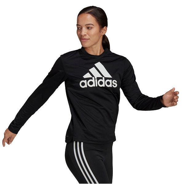 Adidas BL Long Sleeve Tişört Kadın Siyah | STVF-85146