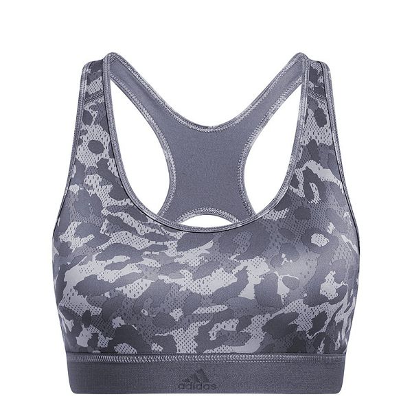 Adidas Believe This Medium Support Allover Print Spor Sütyeni Kadın Gri | ZUYM-20563