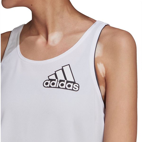 Adidas Bluv Q1 Kolsuz Tişört Kadın Beyaz | TBDO-34289