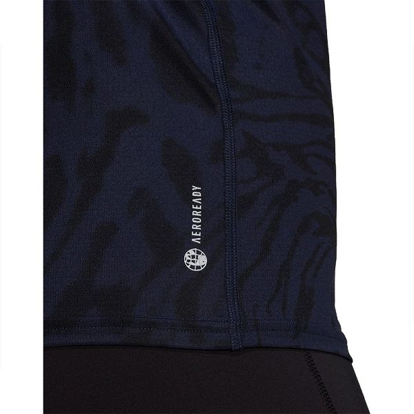 Adidas Fast Aop Kısa Sleeve Tişört Kadın Siyah | ADMR-86719