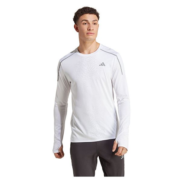 Adidas Fast Long Sleeve Tişört Erkek Beyaz | CUNG-30294