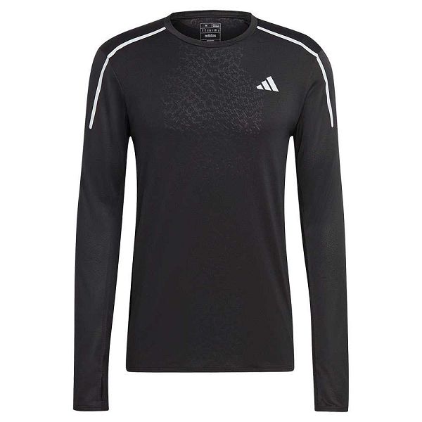 Adidas Fast Long Sleeve Tişört Erkek Siyah | CBFV-97384