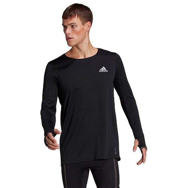 Adidas Fast Long Sleeve Tişört Erkek Siyah | SIVL-74320