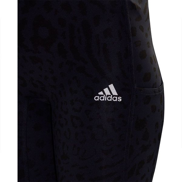 Adidas Fastimpact Leopard 7/8 Tayt Kadın Siyah | DRWA-59468