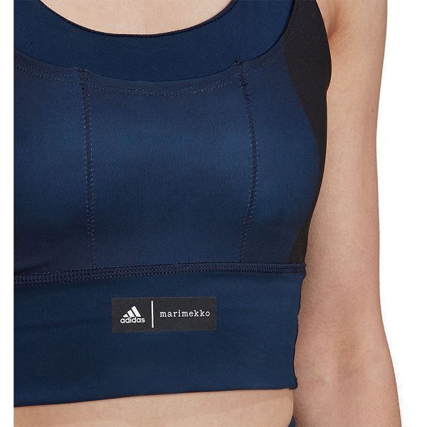 Adidas Marimekko Medium-Support Pocket Spor Sütyeni Kadın Mavi | ATNL-39052