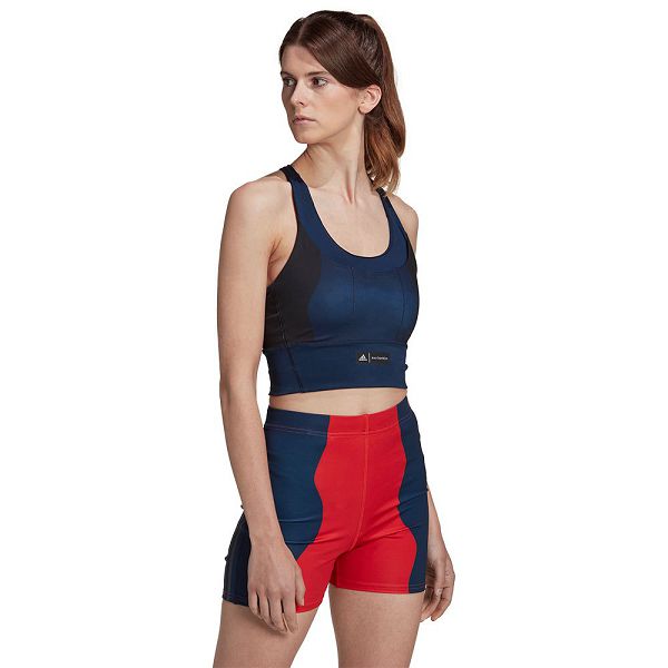 Adidas Marimekko Medium-Support Pocket Spor Sütyeni Kadın Mavi | ATNL-39052