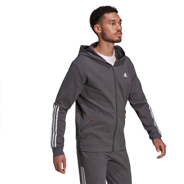 Adidas Motion Full Zip Tişörtü Erkek Gri | JERY-13820