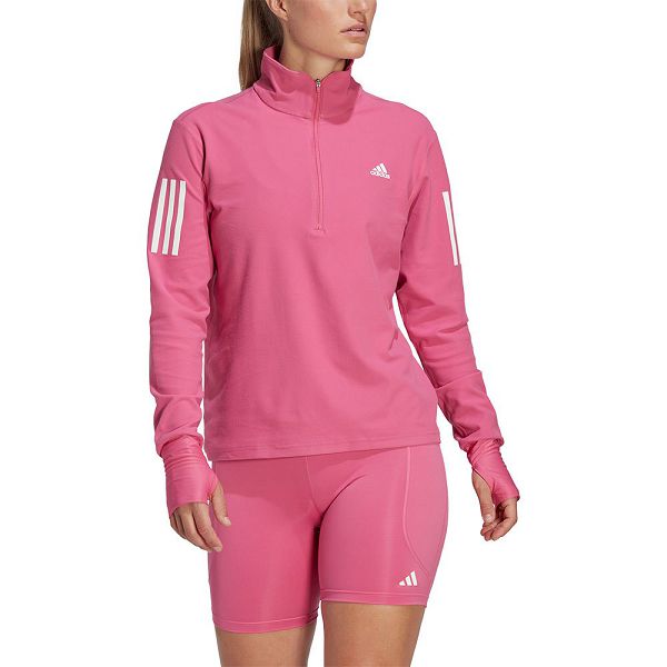 Adidas Otr Half Zip Tişörtü Kadın Pembe | GAZM-69831