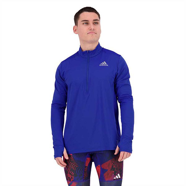 Adidas Own The Run HL6000 Long Sleeve Tişört Erkek Mavi | QNBJ-03469