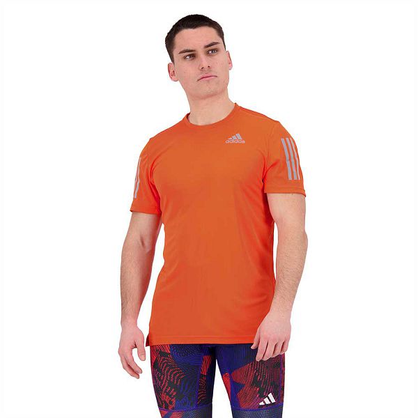 Adidas Own The Run Kısa Sleeve Tişört Erkek Turuncu | YVQK-18064