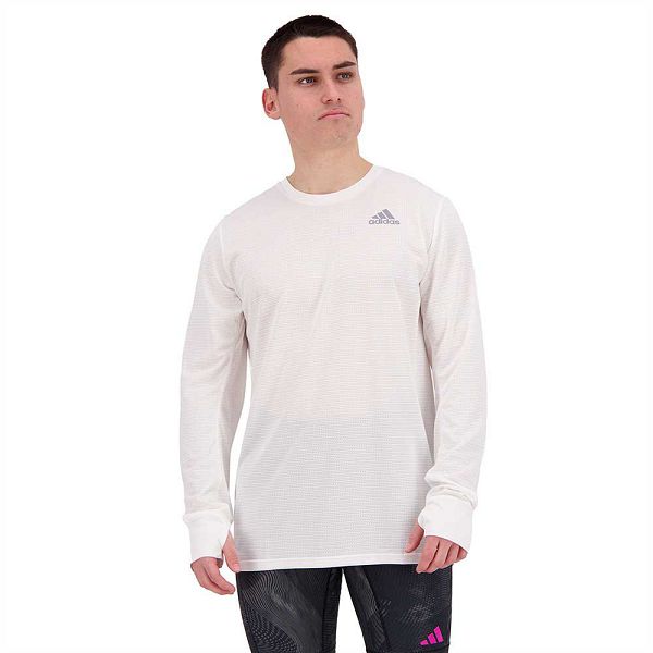 Adidas Own The Run Long Sleeve Tişört Erkek Beyaz | XCYD-90312