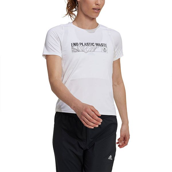 Adidas Parley Run Fast Kısa Sleeve Tişört Kadın Beyaz | YBRL-13928