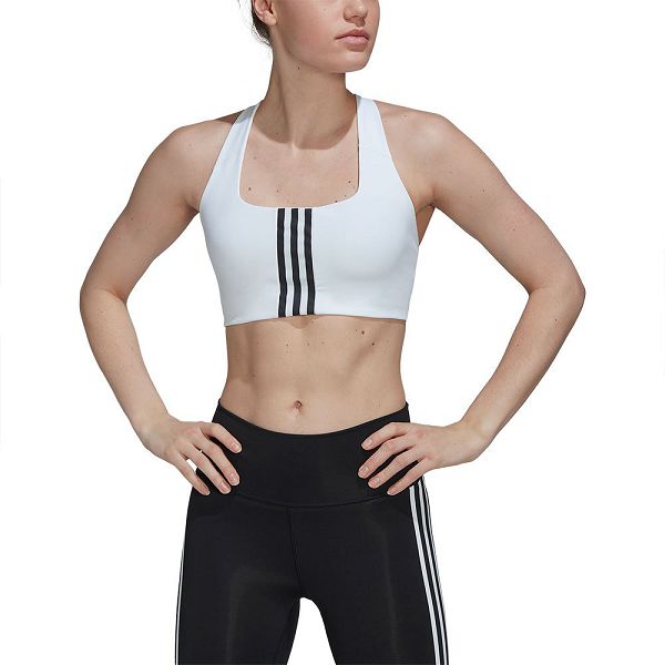 Adidas Powerimpact Medium-Support Spor Sütyeni Kadın Beyaz | ISYX-60451