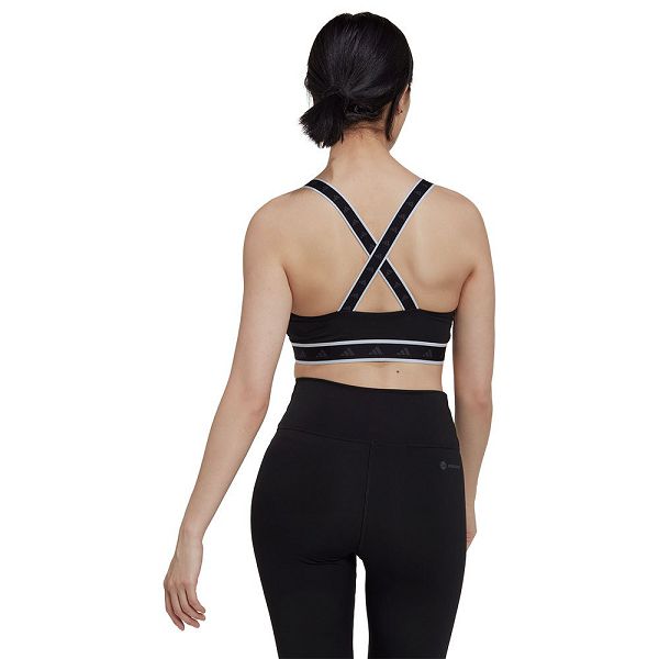 Adidas Powerimpact Medium-Support Techfit Spor Sütyeni Kadın Siyah | ZWTX-23806