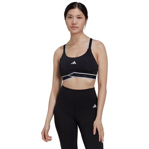 Adidas Powerimpact Medium-Support Techfit Spor Sütyeni Kadın Siyah | ZWTX-23806