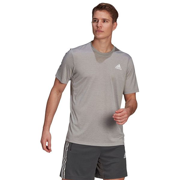 Adidas Primeblue Designed 2 Move Heathered Spor Kısa Sleeve Tişört Erkek Gri | MSLP-15432