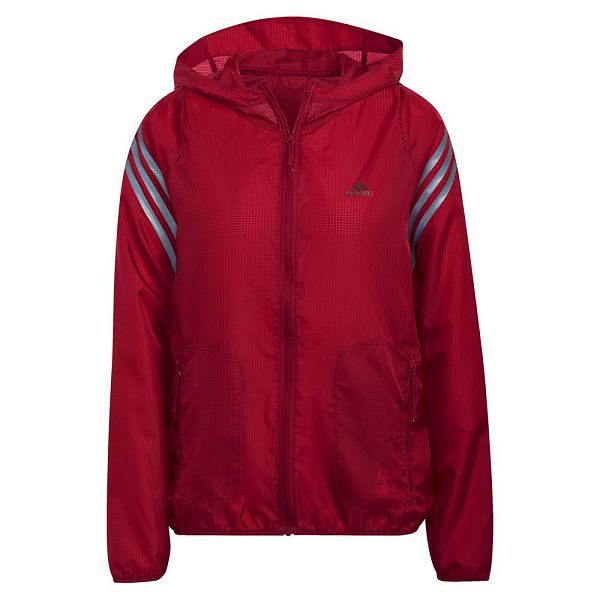 Adidas RI 3 Stripes Windbreak Ceket Kadın Kırmızı | NACJ-31756