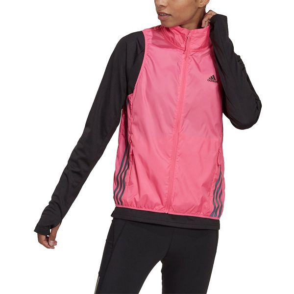 Adidas Run Icon 3 Stripes Koşu Gilet Yelek Kadın Pembe | SCBG-21567