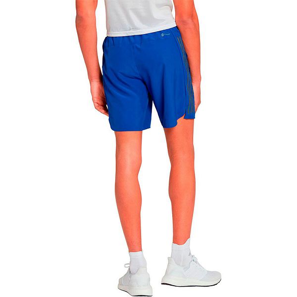 Adidas Run Icon Full Reflective 3 Stripes 7´´ Shorts Pantolon Erkek Mavi | GCXQ-25834