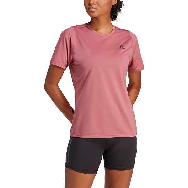 Adidas Run Icons 3B Kısa Sleeve Tişört Kadın Pembe | ZOXF-23860