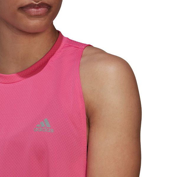 Adidas Run Icons Kolsuz Tişört Kadın Pembe | JHQV-82074