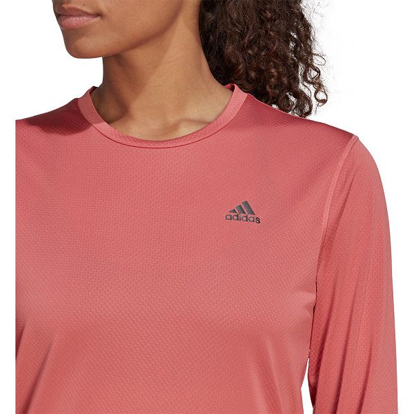 Adidas Run Icons Long Sleeve Tişört Kadın Pembe | QKJE-41796