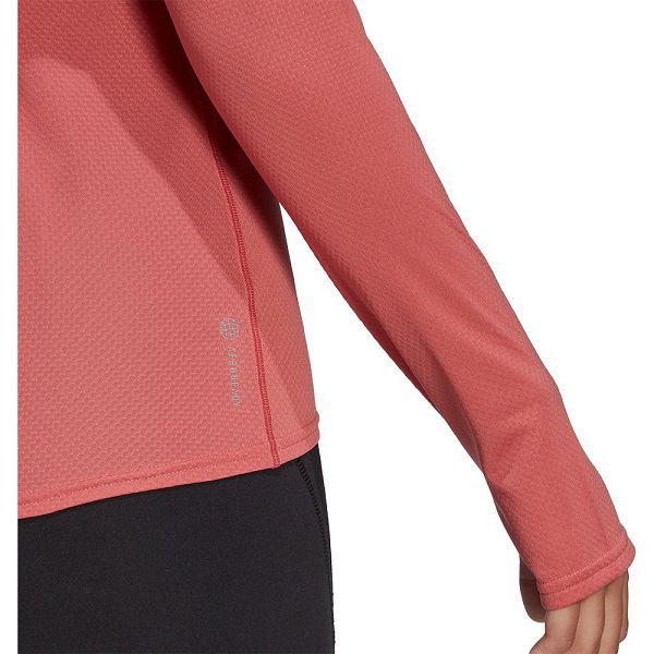 Adidas Run Icons Long Sleeve Tişört Kadın Pembe | QKJE-41796