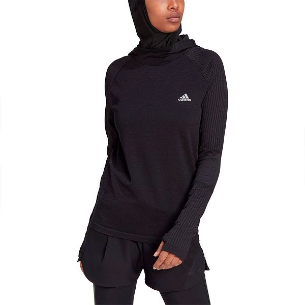 Adidas Xcity Knit Ls Tişörtü Kadın Siyah | JKTD-95324