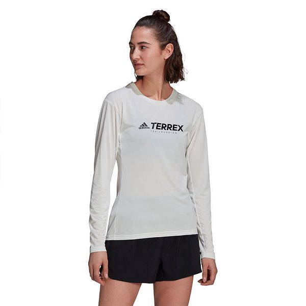 Adidas Yürüyüş Long Sleeve Tişört Kadın Beyaz | EIVL-31749