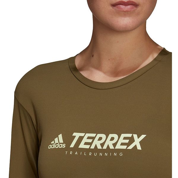 Adidas Yürüyüş Long Sleeve Tişört Kadın Yeşil | IQGV-02871