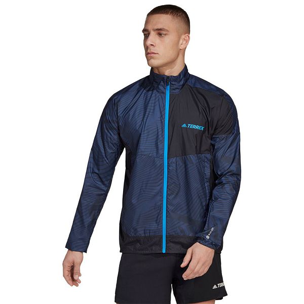 Adidas Yürüyüş Windbreaker Ceket Erkek Mavi | UFQX-37298